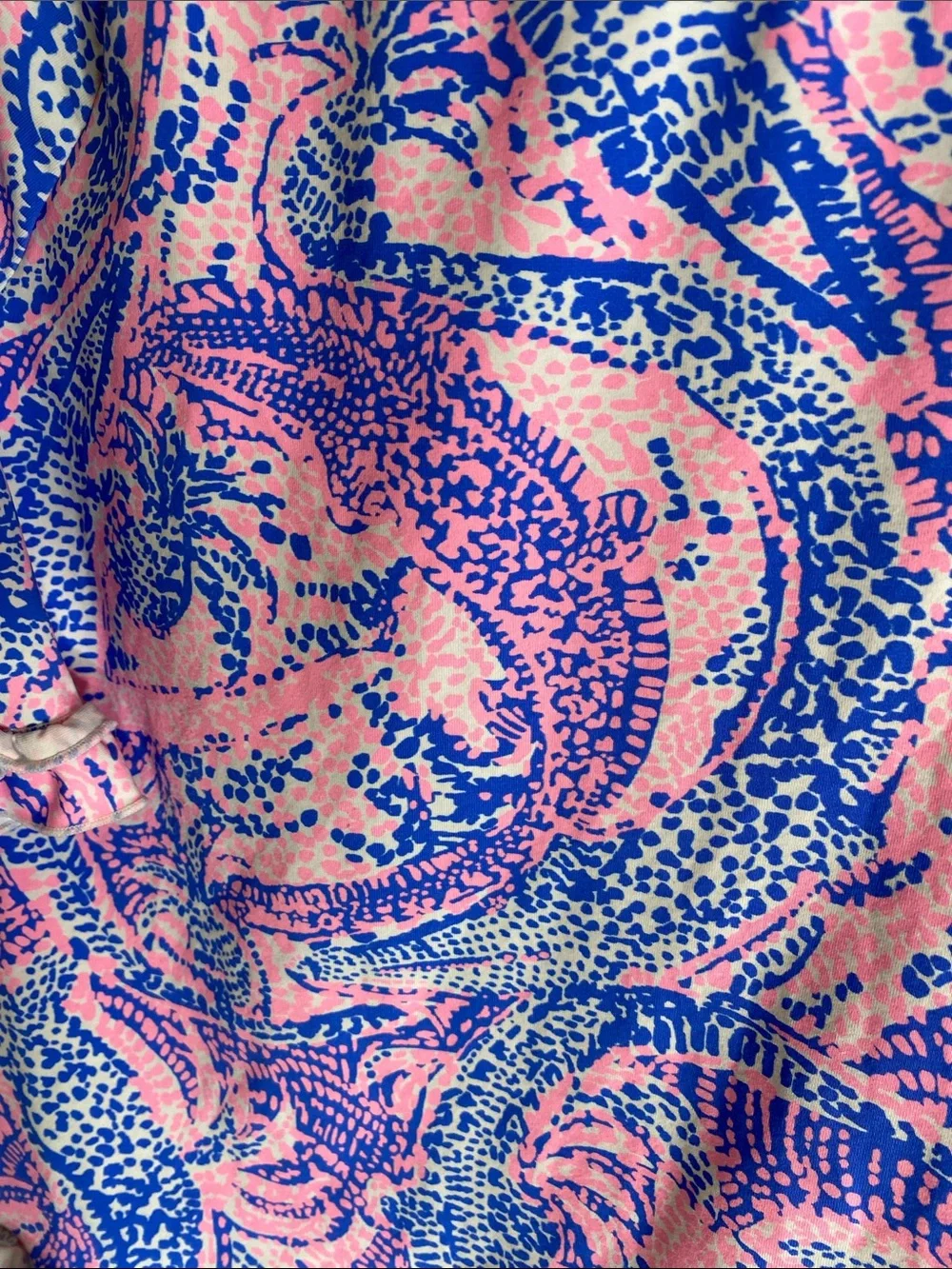 Lilly Pulitzer Maybe Gator Pink and Blue Rashguard Swim Shirt